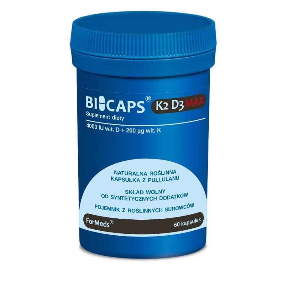 Bicaps K2 D3 Max 60 capsule Formati