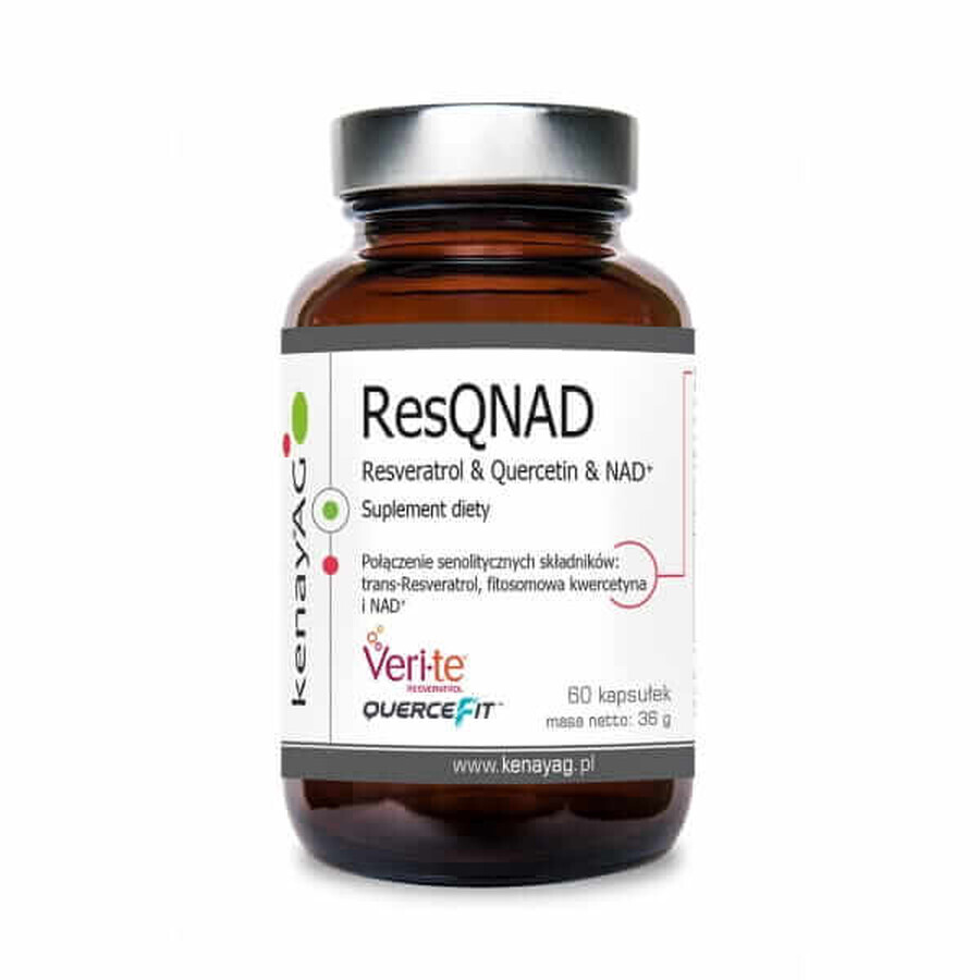 ResQNAD Resveratrolo & Quercetina & NAD+ (resveratrolo, quercetina, NAD) (60 capsule) Kenay