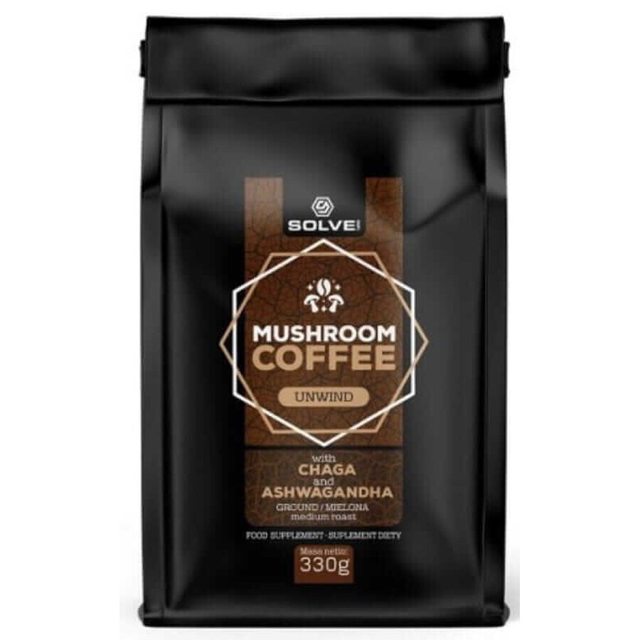 Caffè arabica macinato con Chaga e Ashwagandha 330g Solve Labs