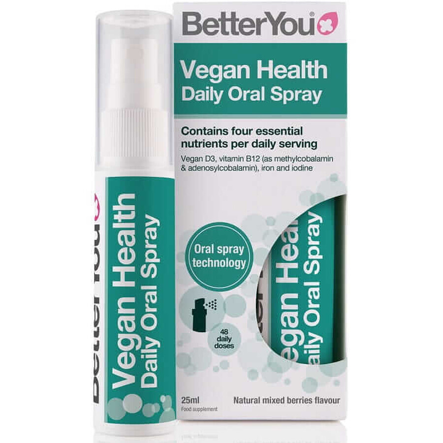 BetterYou Vegan Health Spray (vit. D, vit. B12, ferro, iodio) 25ml