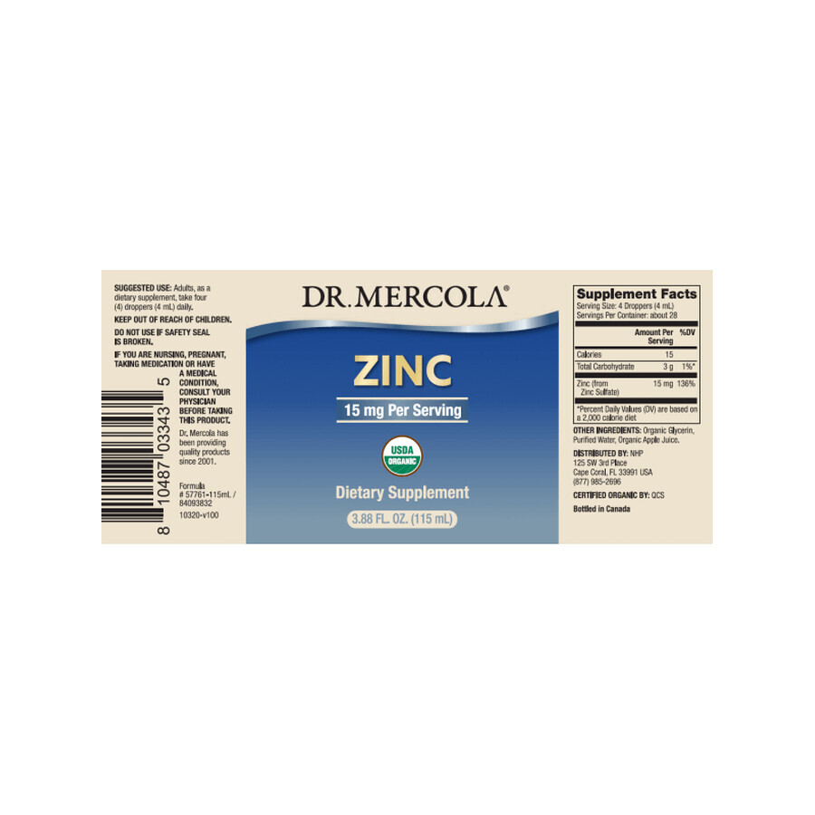 Gocce di zinco 115 ml, Dr Mercola