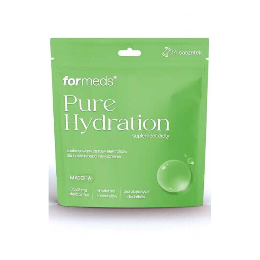 Hydratation pure électrolytes goût matcha 14 sachets Formeds