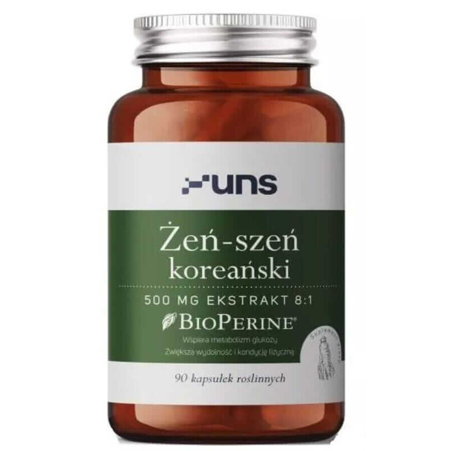 Korean Ginseng 500mg 90 capsules UNS