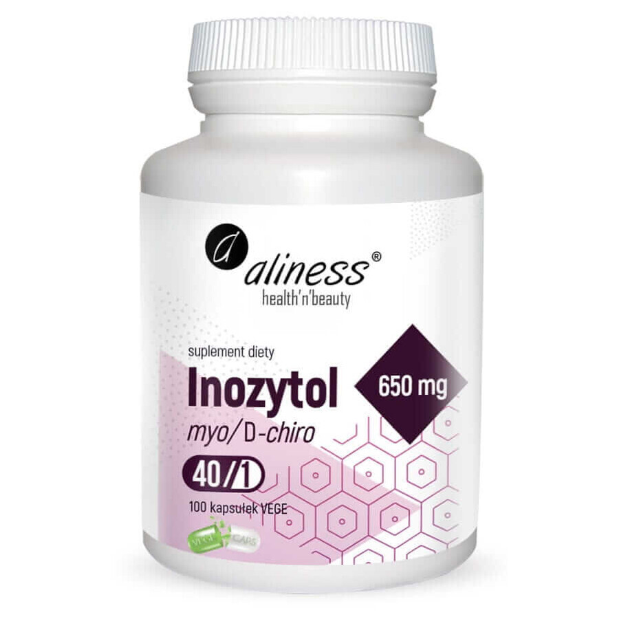 Inositolo myo/D-chiro, 40/1, 650 mg (100 capsule) Aliness