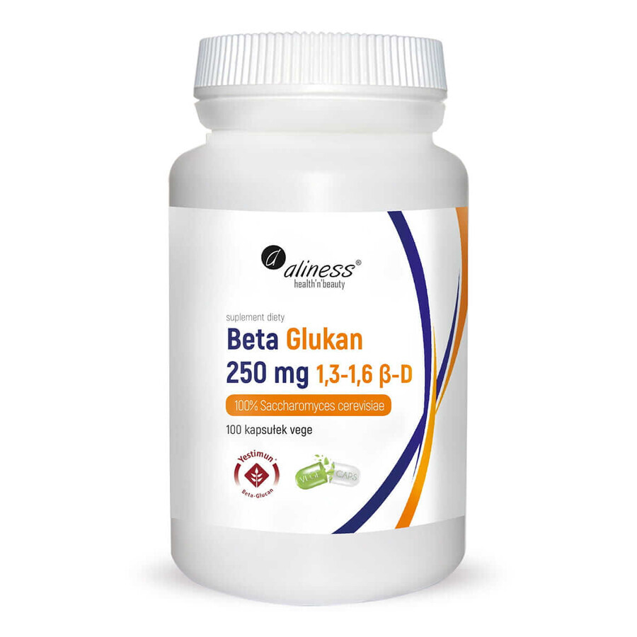 Beta Glucano Yestimun 1,3-1,6 β-D 250 mg, 100 cápsulas Vege Aliness