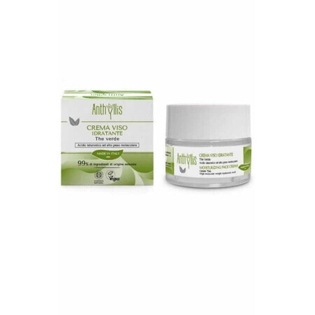 Day and night moisturizing face cream with green tea and hyaluronic acid 50ml Anthyllis