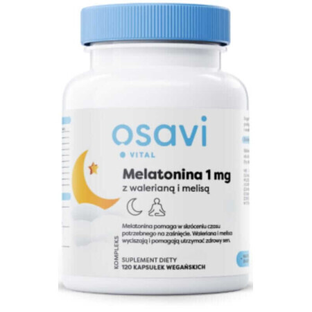 Osavi Melatonina 1 mg con valeriana e melissa 120 capsule