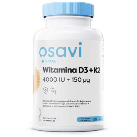 Osavi Vitamina D3 4000IU + K2 150mcg - 120 capsule