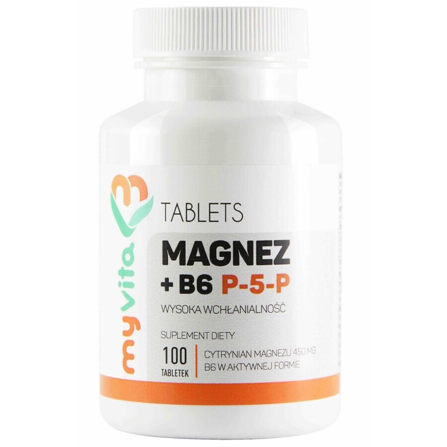 Magnesiumcitrat + B6 P-5-P 100 Tabletten Myvita