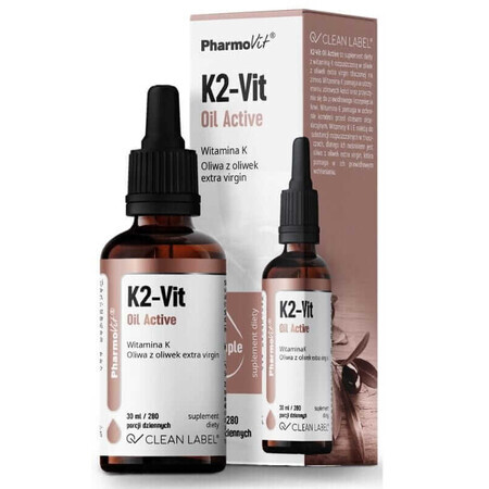 K2-Vit Olio Attivo 30 ml Pharmovit Clean Label