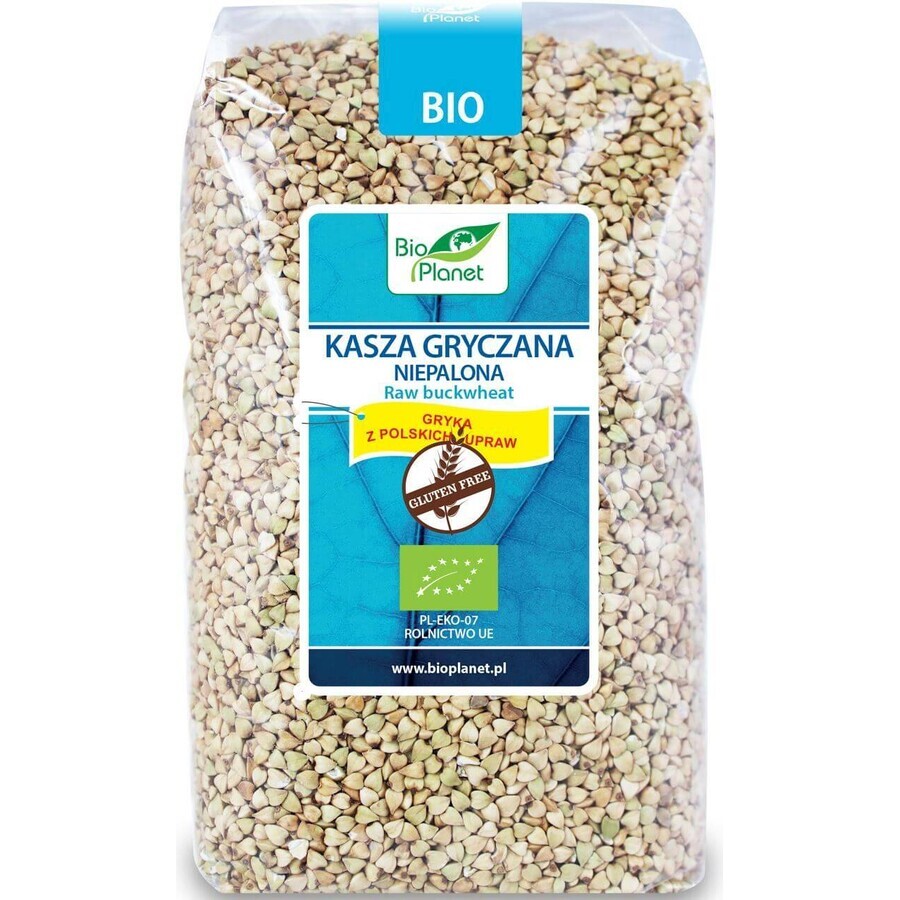 BIO PLANET Fiocchi di grano saraceno non tostati biologici senza glutine 1kg