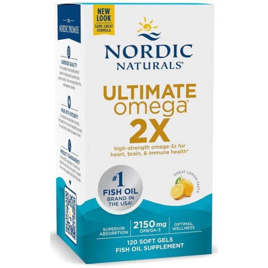 Ultimate Omega 2X, 2150mg lămâie - 120 capsule moi Nordic Naturals