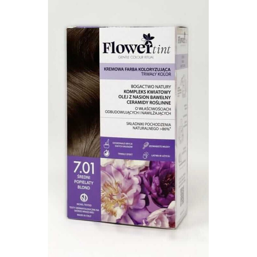 Colore dei capelli biondo medio cenere 7.01 FlowerTint 7.01 FlowerTint