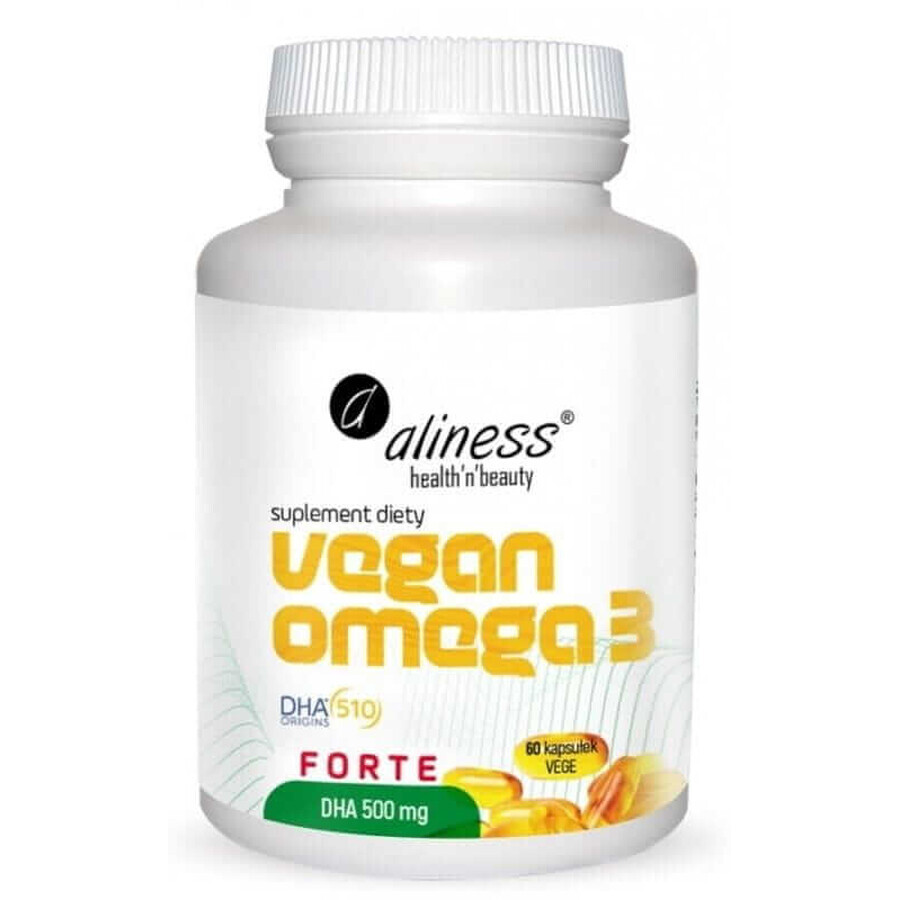 Vegan Omega-3 FORTE DHA 500mg 60 capsule Aliness