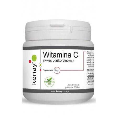 Vitamina C Acid L-ascorbic (200 g pulbere) Kenay