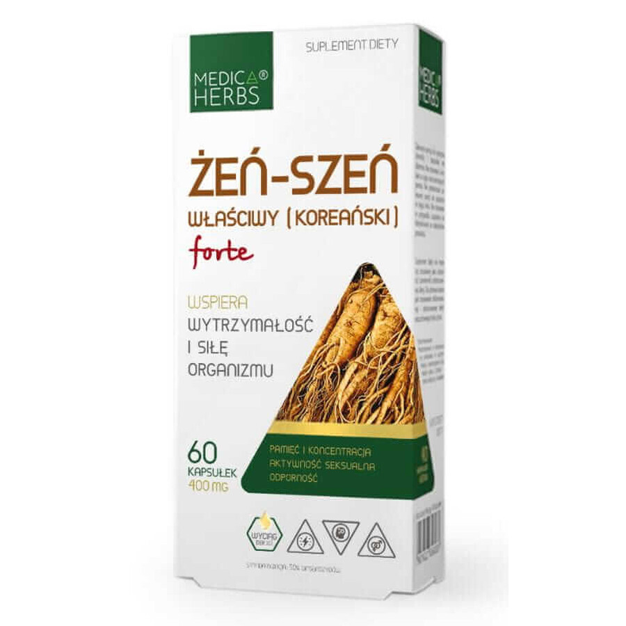 Ginseng (coreano) forte 400mg 60 capsule Erbe Medica