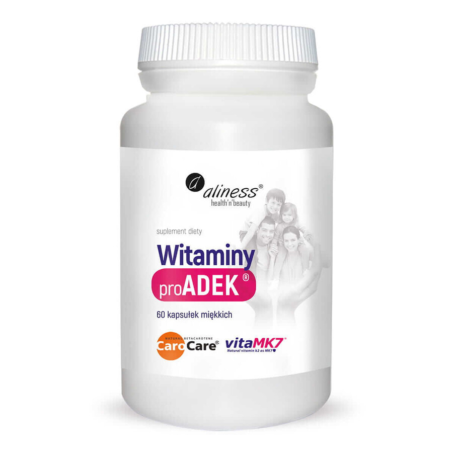 ProADEK Vitamine Betacaroten D3 VitaMK7 60 capsule Aliness