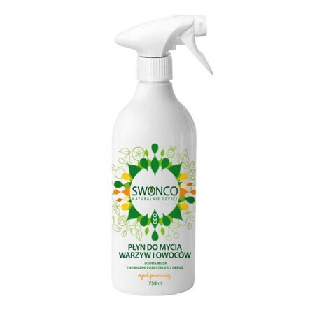 Swonco Lavaggio di frutta e verdura 750ml Profumo di arancia Swonco