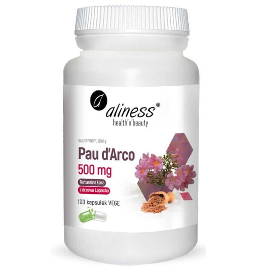 Pau d'Arco (Lapacho bark powder) 500mg (100 capsules) Aliness