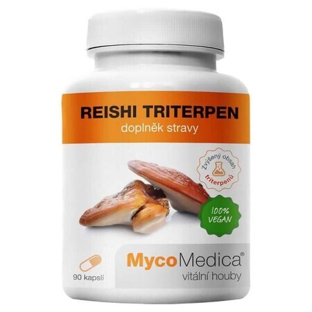 Reishi Triterpen 20% polisaccaridi 10% triterpeni 90 caps MycoMedica