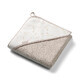 Asciugamano con cappuccio in cotone, Beige, 100 x 100 cm, Babyono