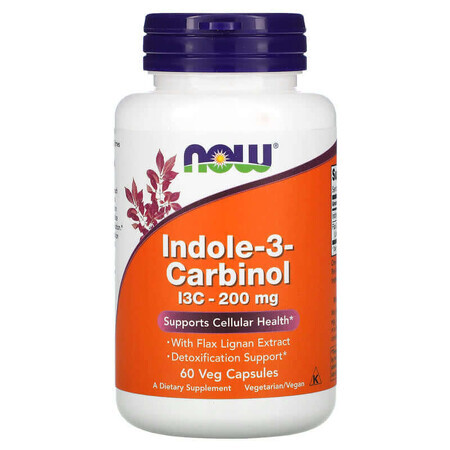 Indool-3 Carbinol, 200 mg, 60 plantaardige capsules, Now Foods