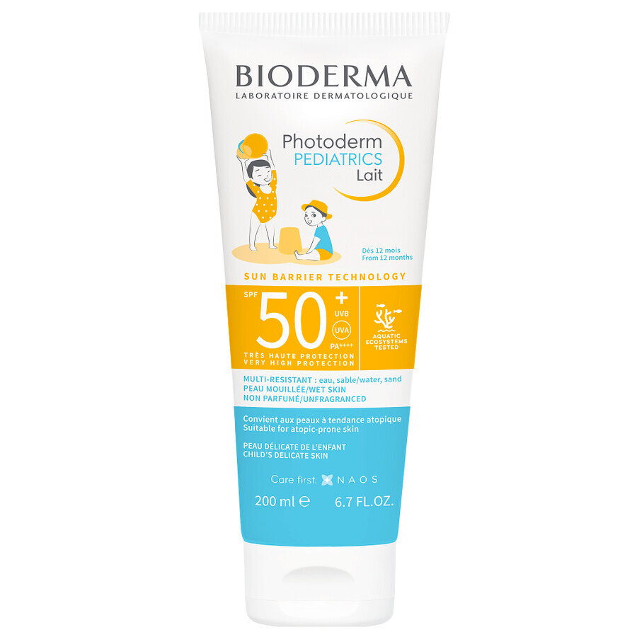 Latte solare per bambini SPF 50+ Photoderm Pediatrics, 200 ml, Bioderma