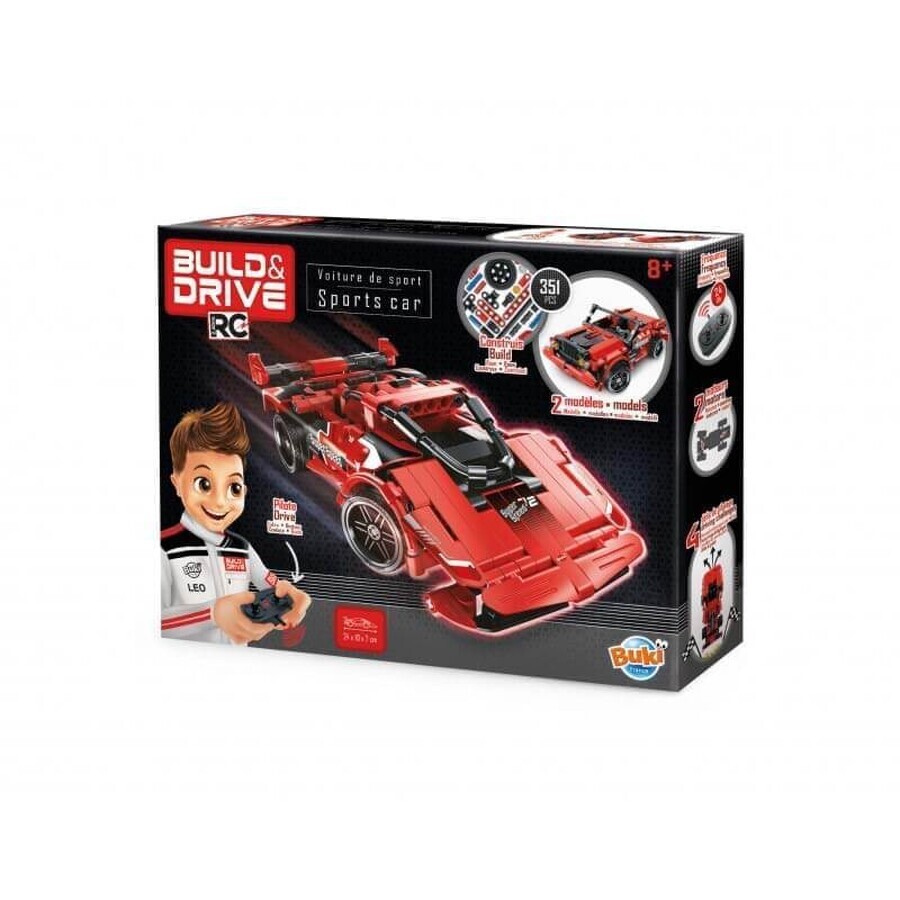 Construction set Sports Car with radio control, 8+ years, Buki