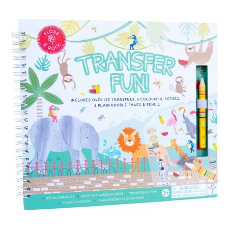 Libro di attività Fun Jungle Transfer, 3 anni+, Floss & Rock