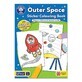 Libro da colorare con attivit&#224; in inglese e adesivi spaziali Outer Space, +3 anni, Orchard