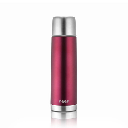 Fiaschetta thermos in acciaio inox, fiaschetta per il vuoto, rossa, 450 ml, Reer