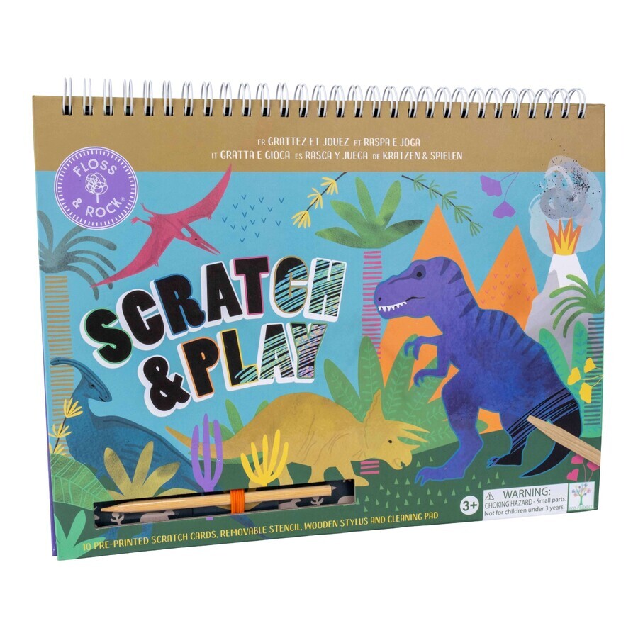 Scratch & Play Dino Scratch & Play Activity Book, 3 years+, Floss & Rock