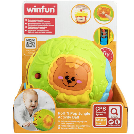 Jungle Animals Activity Ball, 6 months+, Winfun