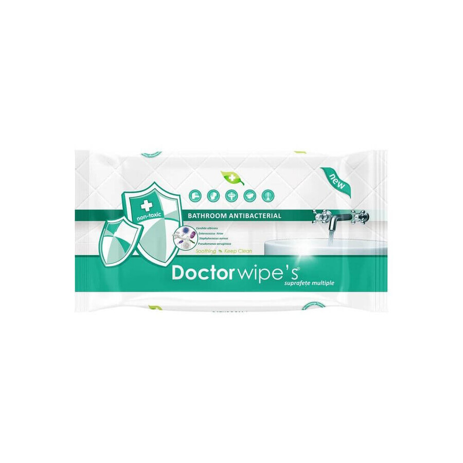 Salviette antibatteriche per superfici Doctor Wipe's, 48 pezzi, Doctor Wipe's