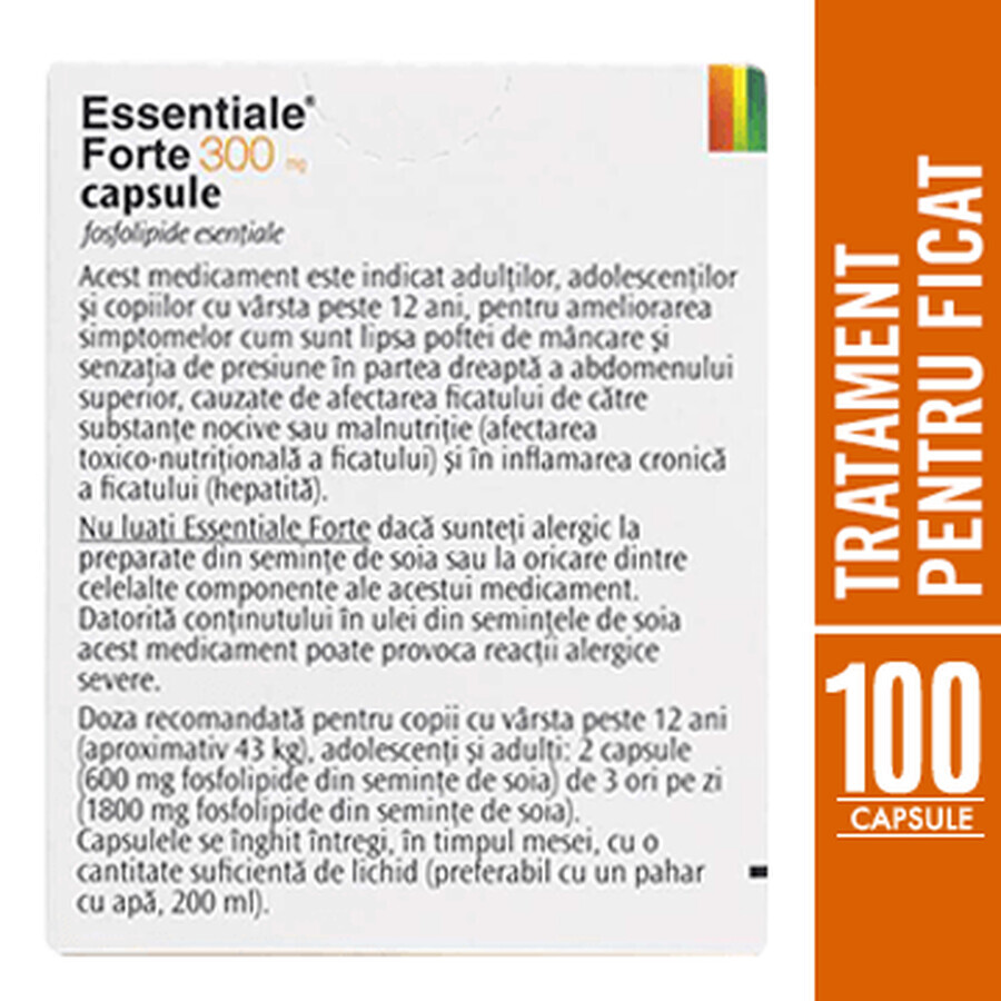 Essentiale Forte, 300 mg, 2 x 100 capsules, Sanofi