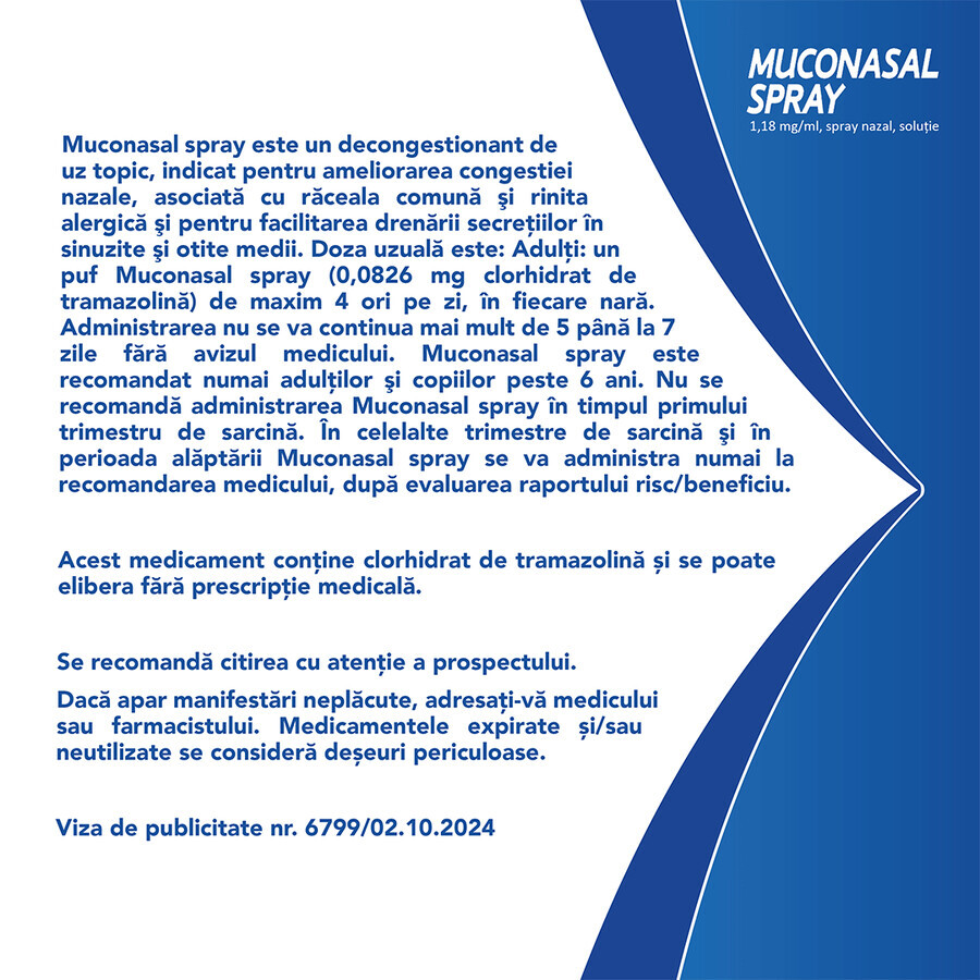 Muconasal spray, 1,18 mg/ml, 2 x 10 ml, Sanofi