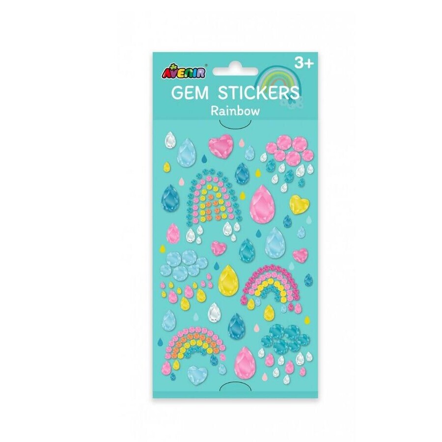 Stickers Strass Regenboog, +3 jaar, Avenir