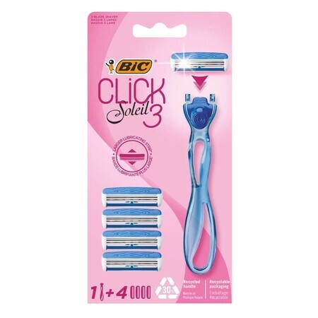 Hybrid Click Soleil 3-Klingen-Rasierer für Frauen, 1 Stück, BIC