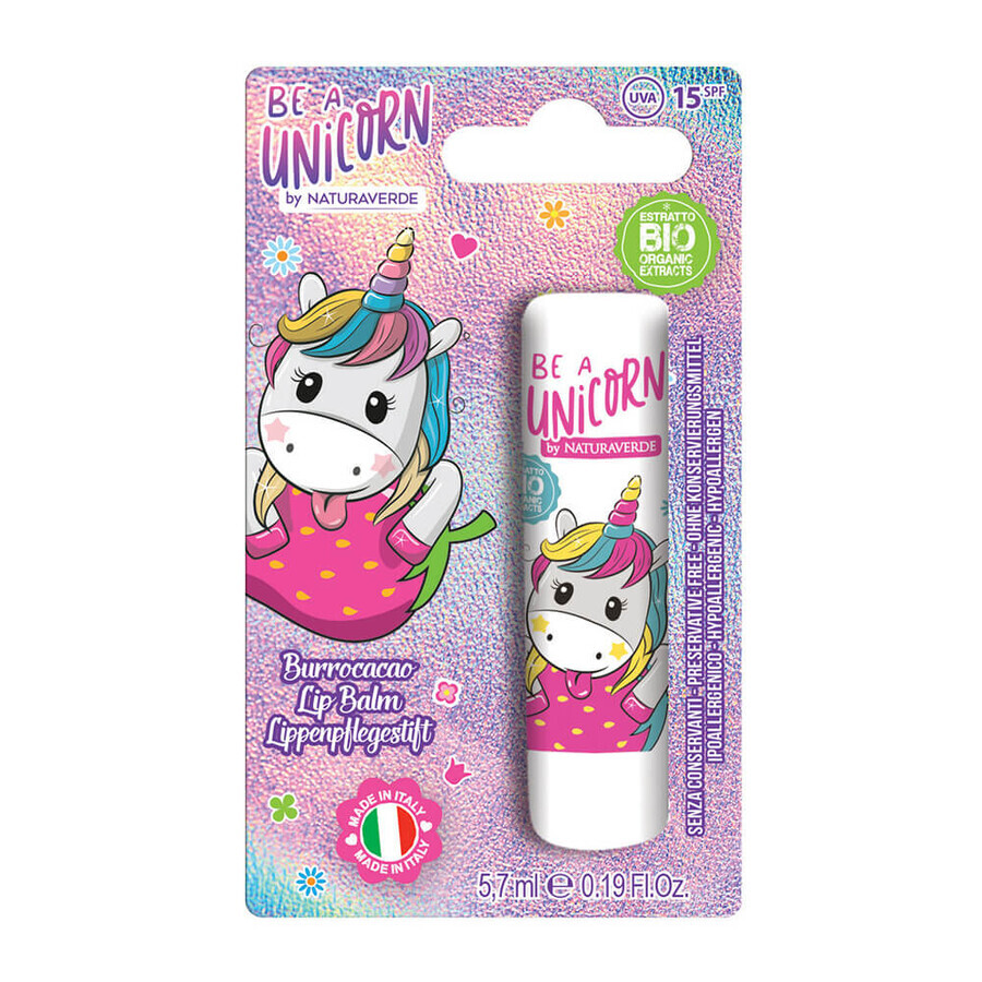 Lip Balm Be a Unicorn, +3 years, 5.7 ml, NaturaVerde