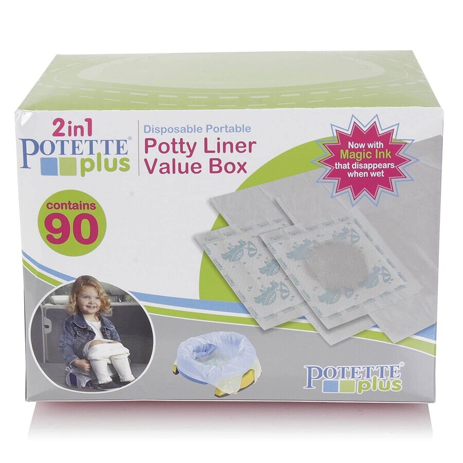 Biodegradable bags for portable potty, 90 pcs, Potette