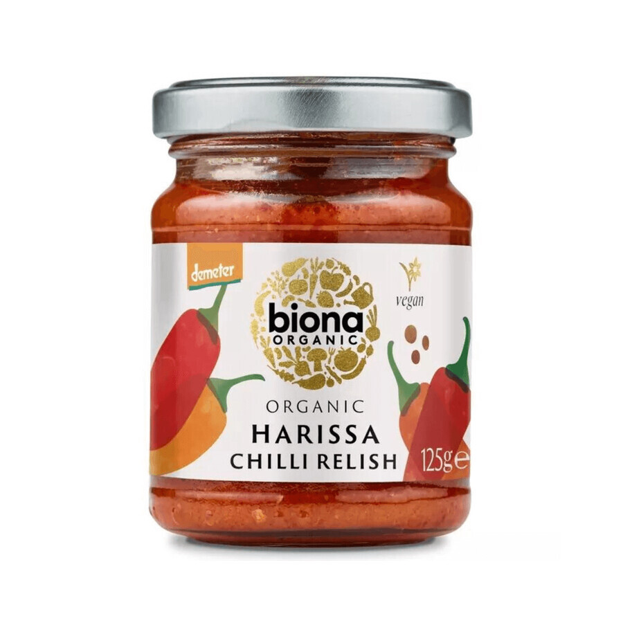 Salsa Harissa al peperoncino biologica, 125 g, Biona