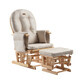 Sedia per allattamento regolabile Calm Me Natural con supporto per le gambe, Beige, Onino