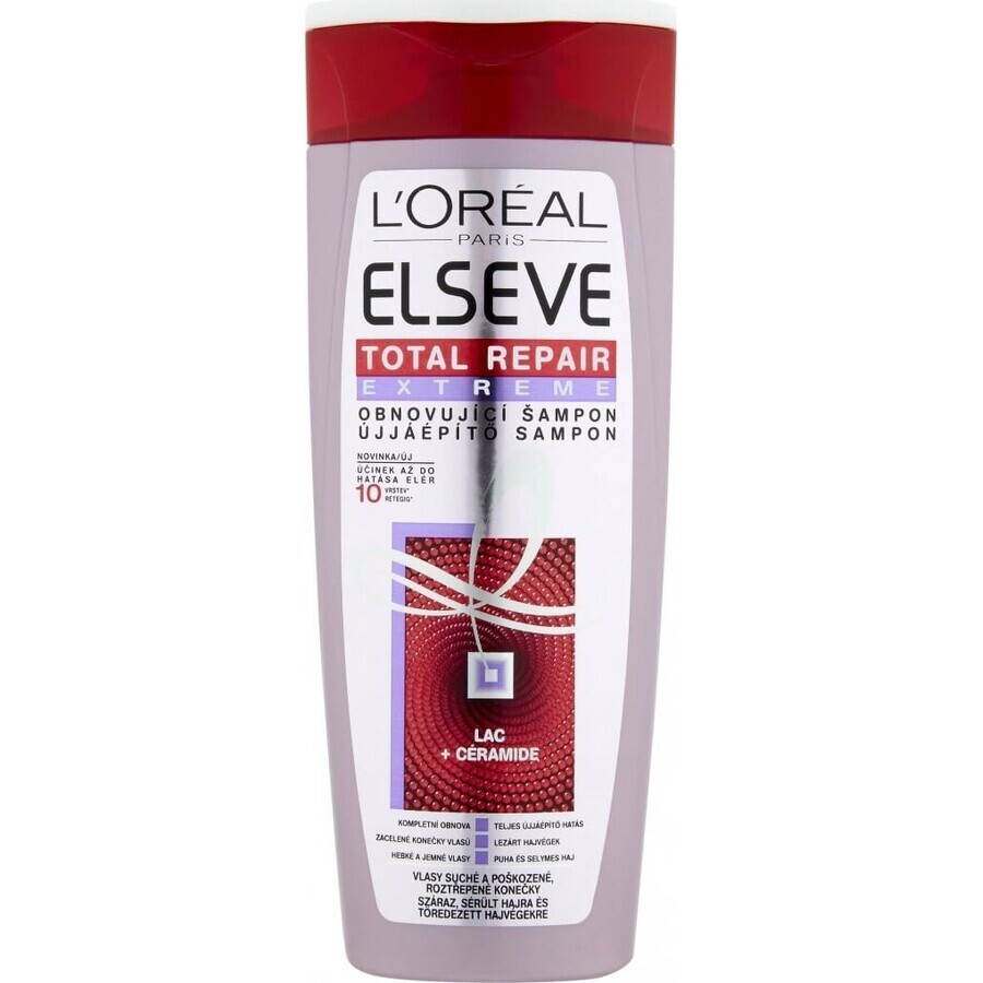 CHAMPÚ ELSÉVE TOTAL REPAIR EXTREME 1×250 ml, champú regenerador