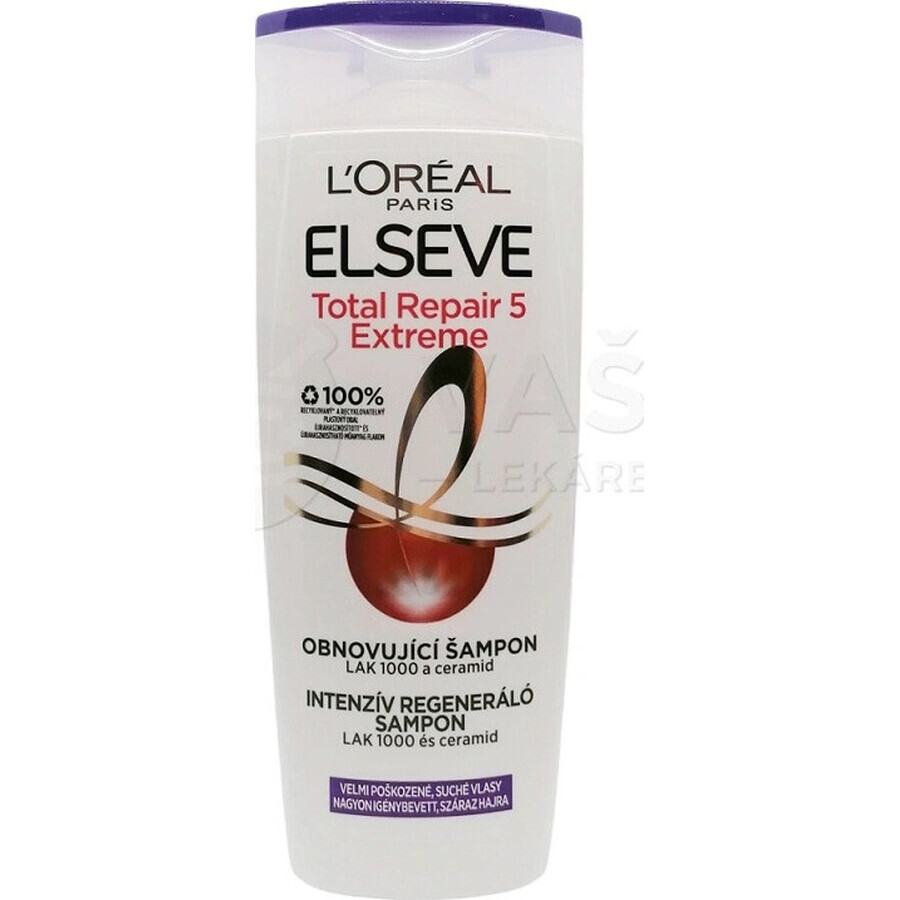 CHAMPÚ ELSÉVE TOTAL REPAIR EXTREME 1×250 ml, champú regenerador