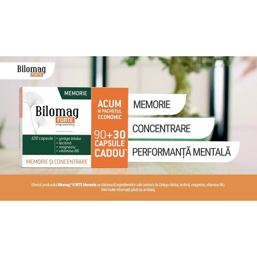 Bilomag Forte Memorie și Concentrare, 120 capsule, Zdrovit