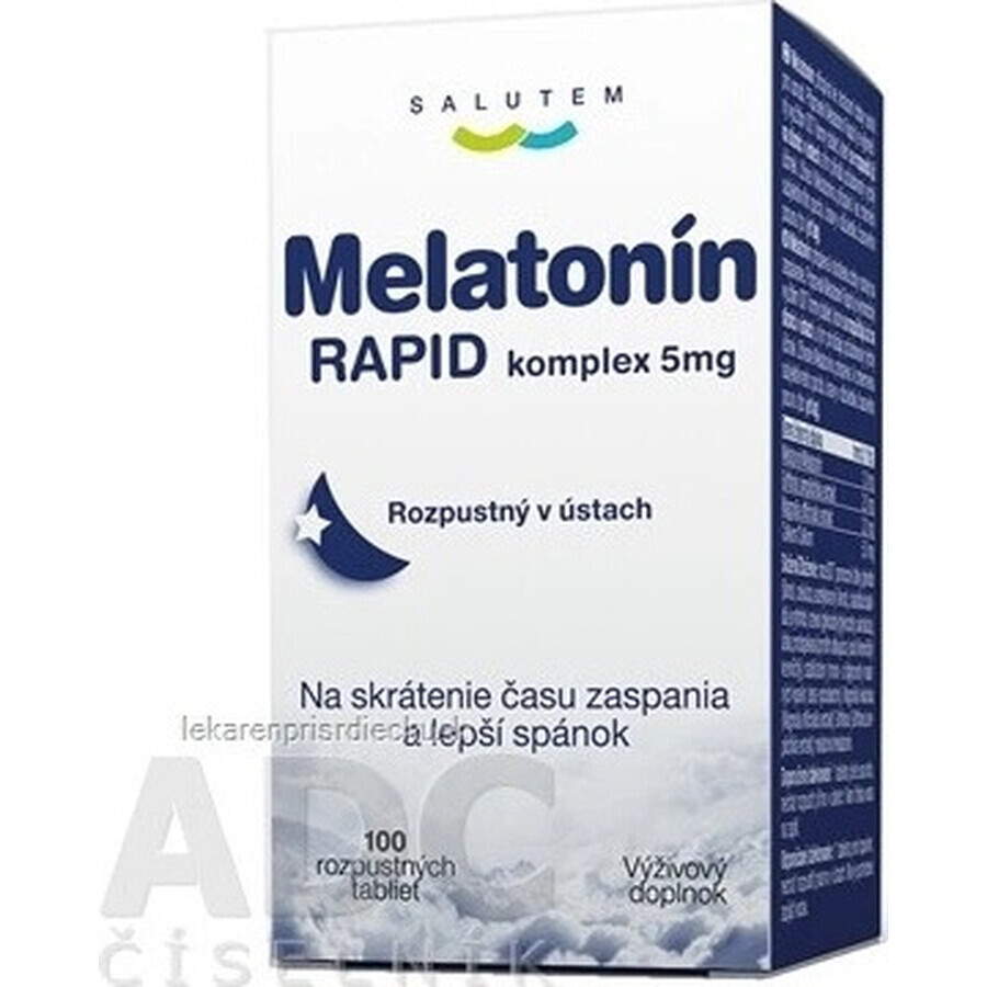 Mélatonine complexe RAPID 5mg SALUTEM 1×100 tbl