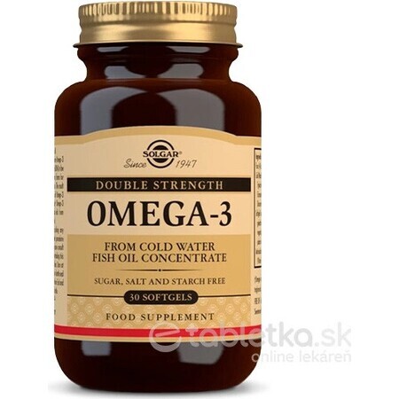 Solgar Omega-3 Olio di pesce d'acqua fredda a doppia forza 30 capsule 1×30 tbl