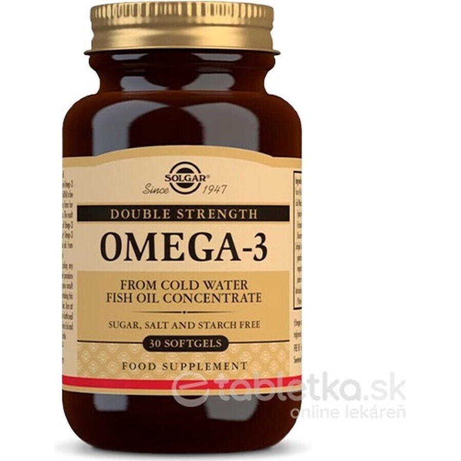 Solgar Omega-3 Olio di pesce d'acqua fredda a doppia forza 30 capsule 1×30 tbl