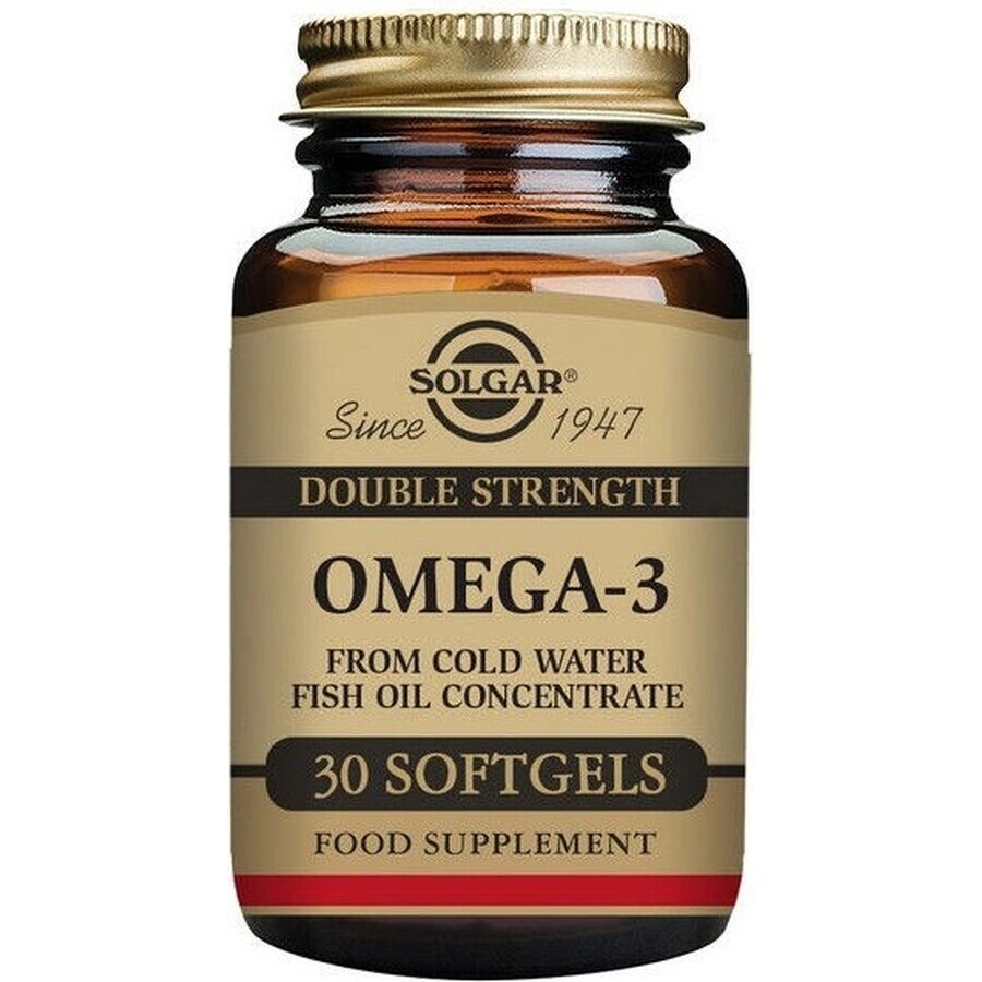 Solgar Omega-3 Olio di pesce d'acqua fredda a doppia forza 30 capsule 1×30 tbl