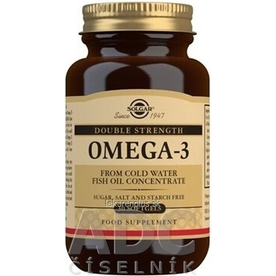 Solgar Omega-3 Olio di pesce d'acqua fredda a doppia forza 30 capsule 1×30 tbl